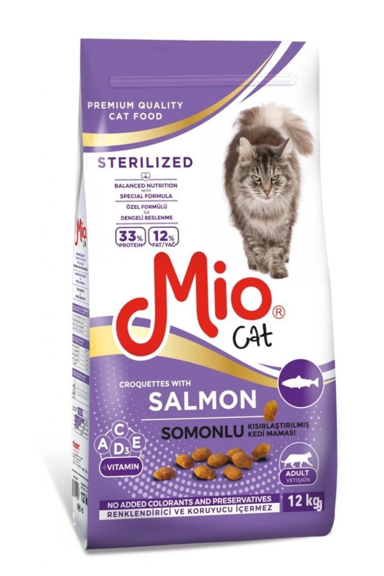 Mio Kısırlaştırılmış Somonlu 12 kg Yetişkin Kedi Maması