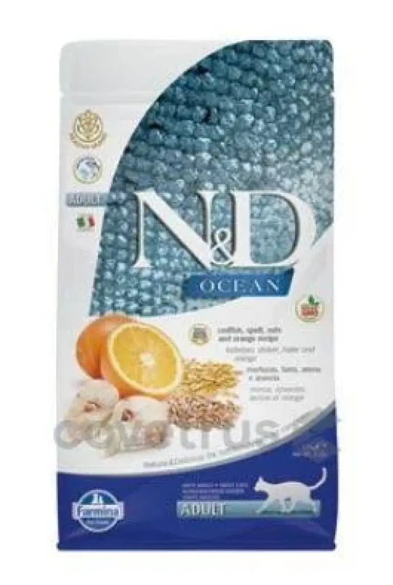 Nd Ocean Düşük Tahıllı Balıklı Portakallı Kedi Maması 10 Kg