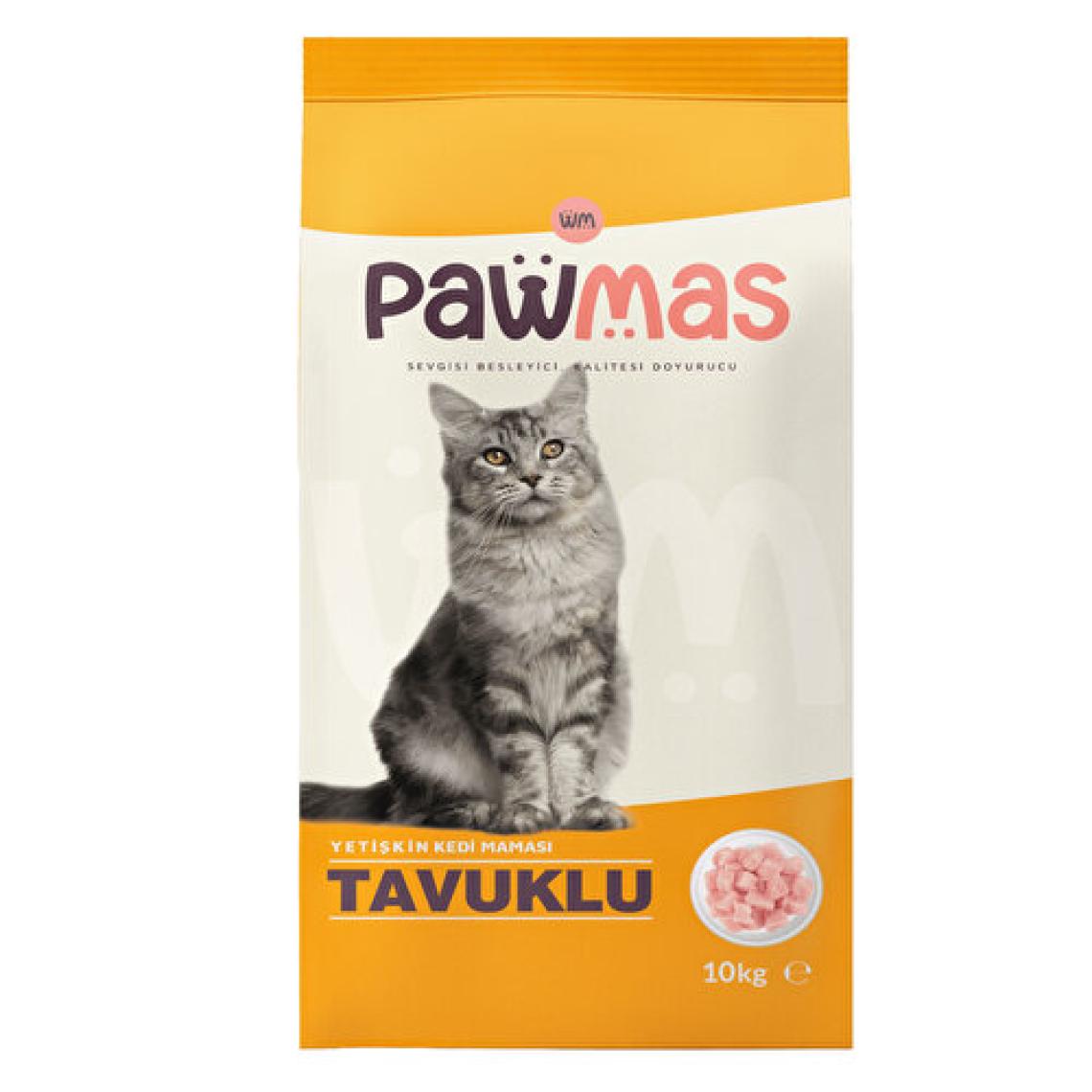 Pawmas Tavuklu Yetişkin Kedi Maması 10 kg