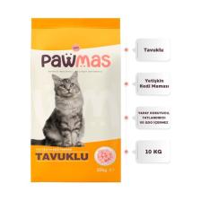 Pawmas Tavuklu Yetişkin Kedi Maması 10 kg