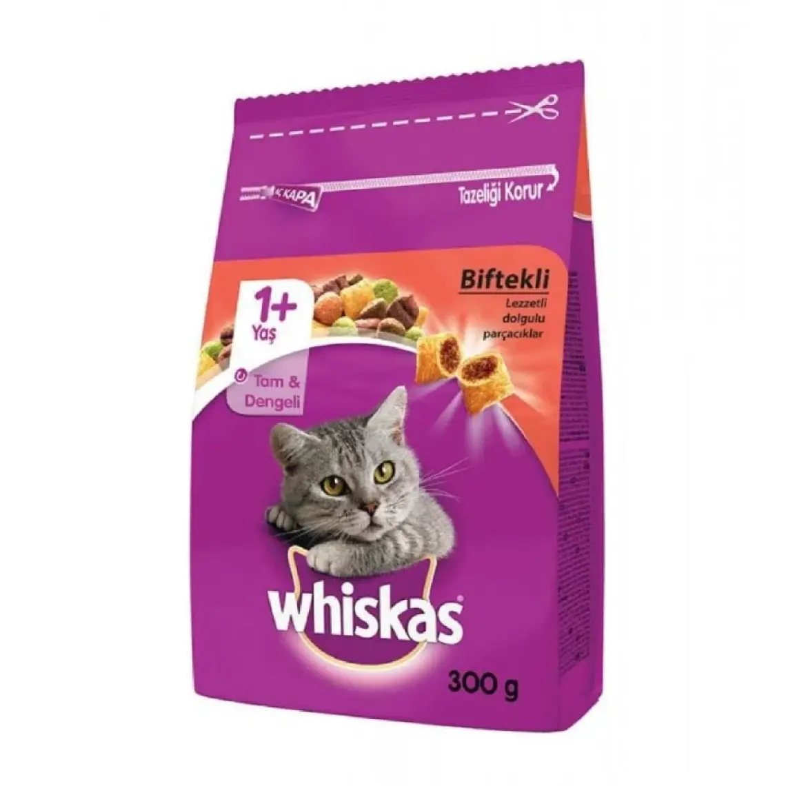 Whiskas Kuru Biftek&Havuç 300 gr