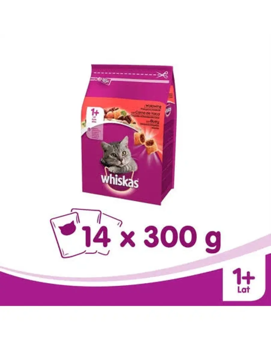 Whiskas Kuru Biftek&Havuç 300 gr