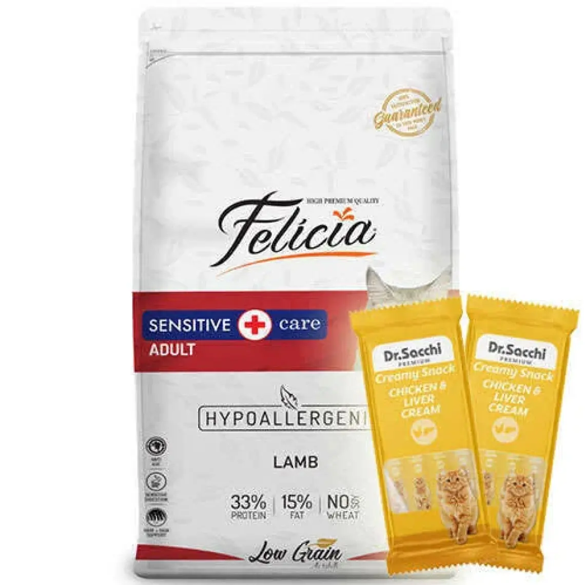Felicia 12 Kg Kuzulu Az Tahıllı Yetişkin Kedi Maması HypoAllergen