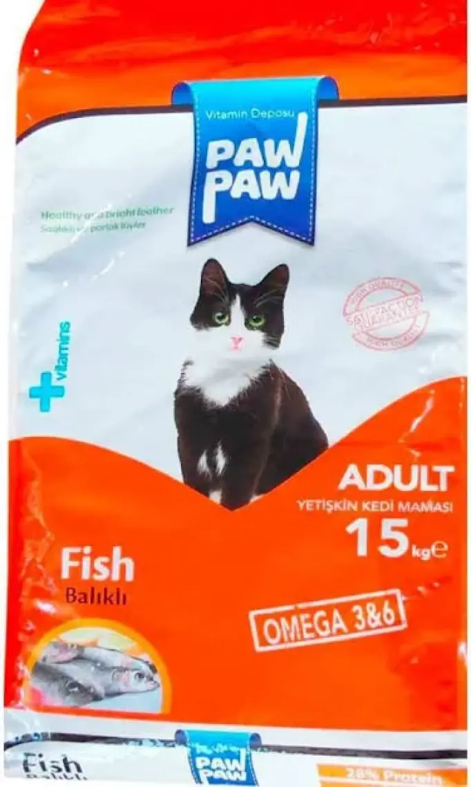 Pawpaw Balıklı Yetişkin Kedi Maması 15 Kg