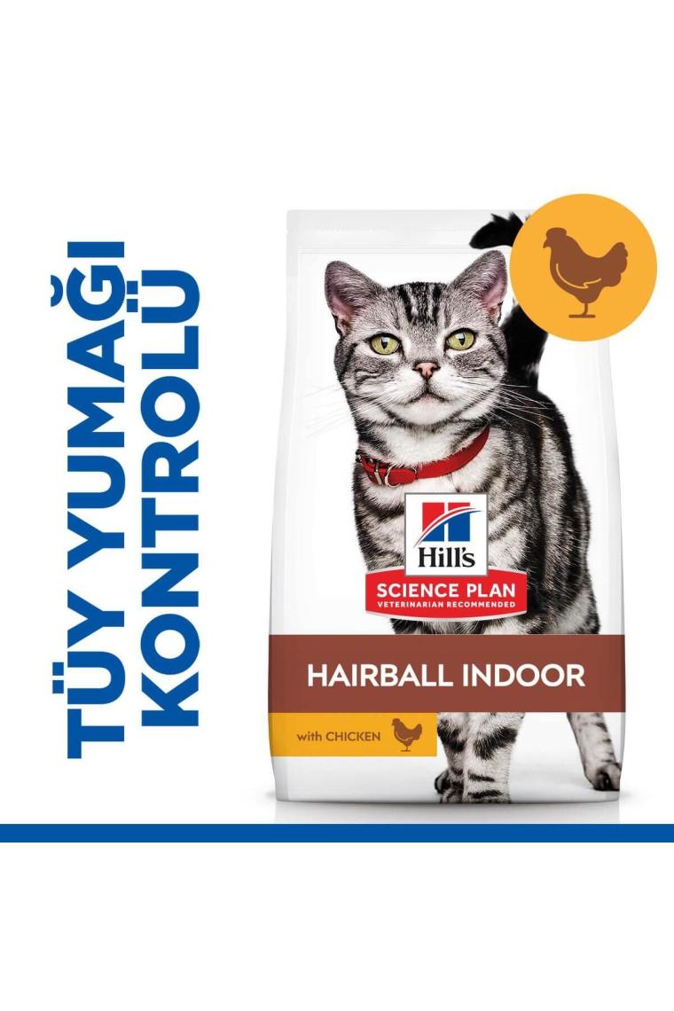 SCIENCE PLAN Tüy Yumağı Kontrolü Tavuklu Yetişkin Kedi Maması 1,5 Kg