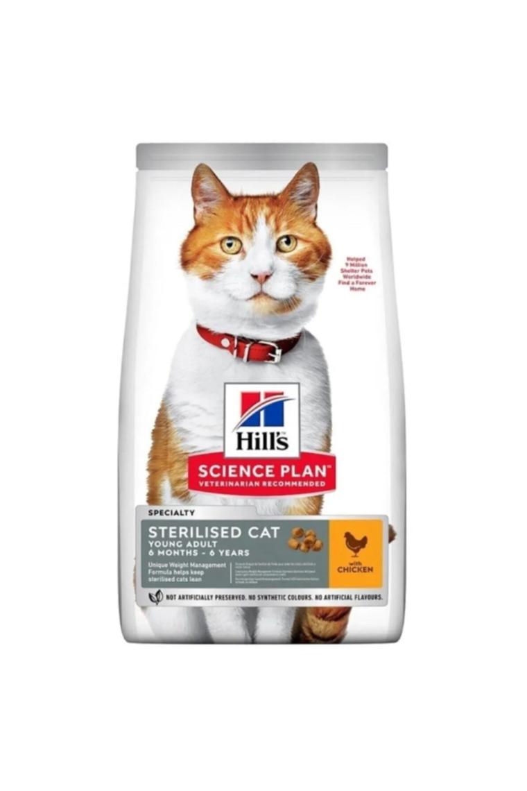 Hill 's Young Adult Sterilised Tavuklu 3 kg Kısırlaştırılmış Yetişkin Kuru Kedi Maması