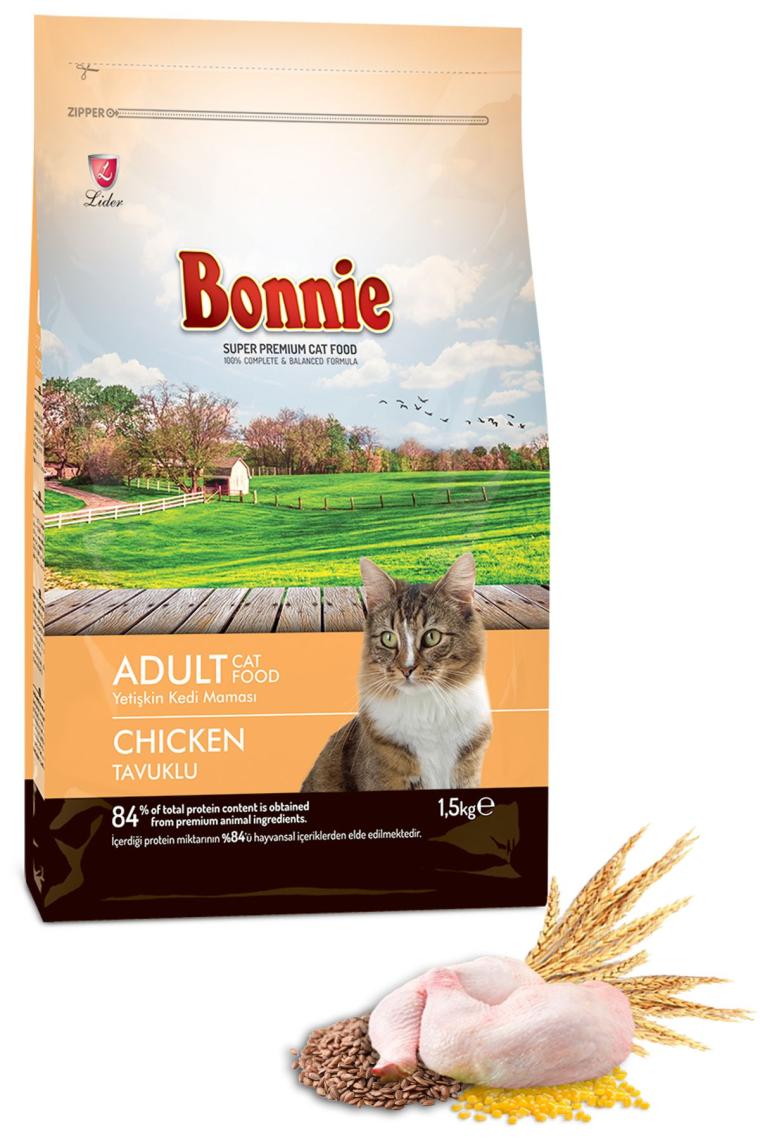 Bonnie Tavuklu 1.5 kg Yetişkin Kuru Kedi Maması