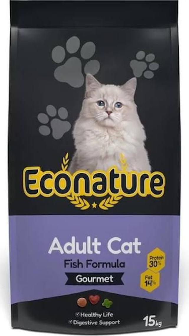Econature Gurme Balıklı Yetişkin Kedi Maması - 15 Kg