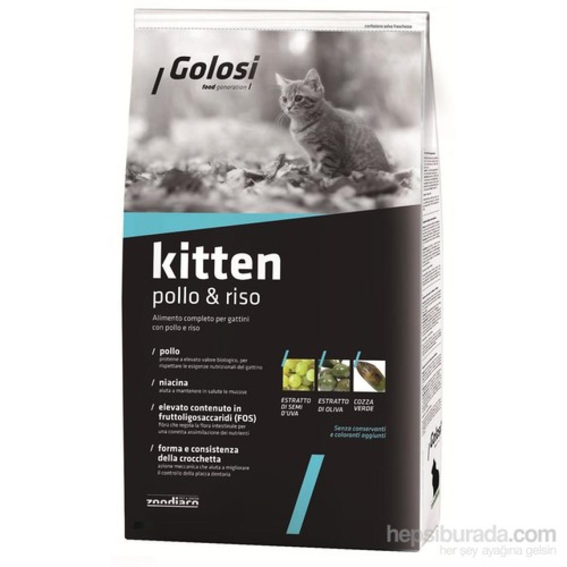 Golosi Kitten Pollo Riso 1.5 kg Tavuklu ve Pirinçli Yavru Kuru Kedi Maması