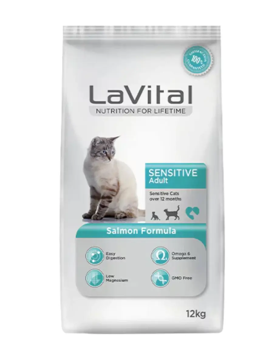 Lavital Sensitive Somonlu Yetişkin Kedi Maması 12 kg