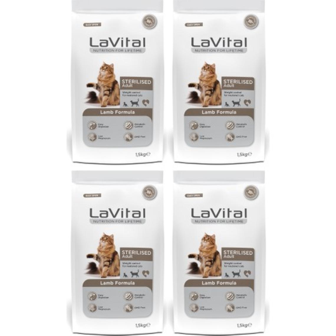 La Vital Kuzulu Premium Kısır Kedi Maması 1.5 kg 4'lü Paket