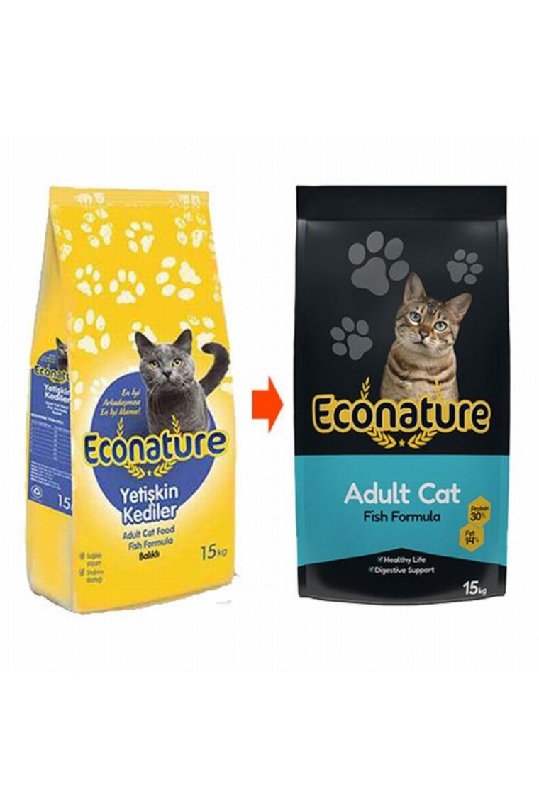 Econature Balıklı 15 kg Yetişkin Kuru Kedi Maması