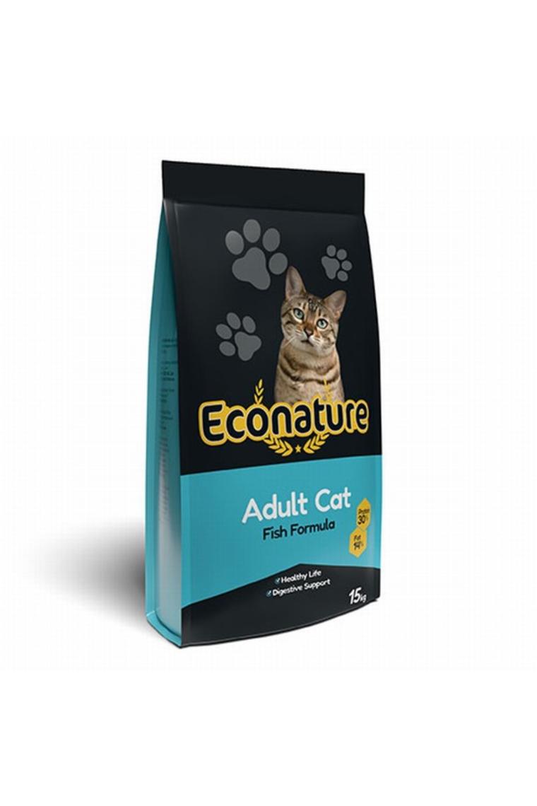 Econature Balıklı 15 kg Yetişkin Kuru Kedi Maması
