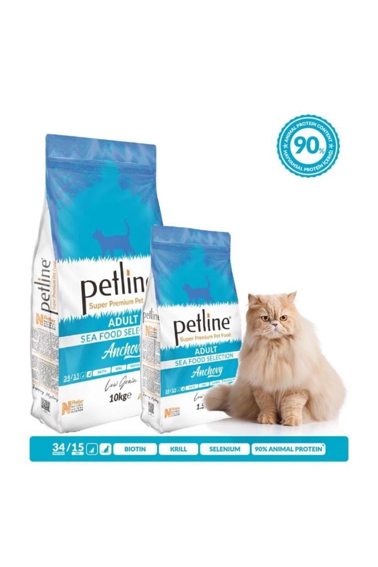 Petline Natural Premium Seafood Hamsili 1.5 kg Yetişkin Kedi Maması