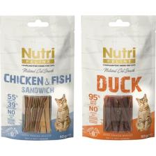 Nutri Feline Natural Cat Snack Duck Meat & Tuna & Chicken 50G x 2