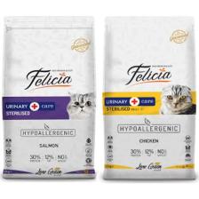 Felicia Adult Cat Light & Sterilised Somonlu Kısır Yetişkin Kedi Maması 2 kg + Felicia Az Tahıllı Tavuklu Hypoallergenic Sterilised Kısır Yetişkin Kedi Maması 2 kg