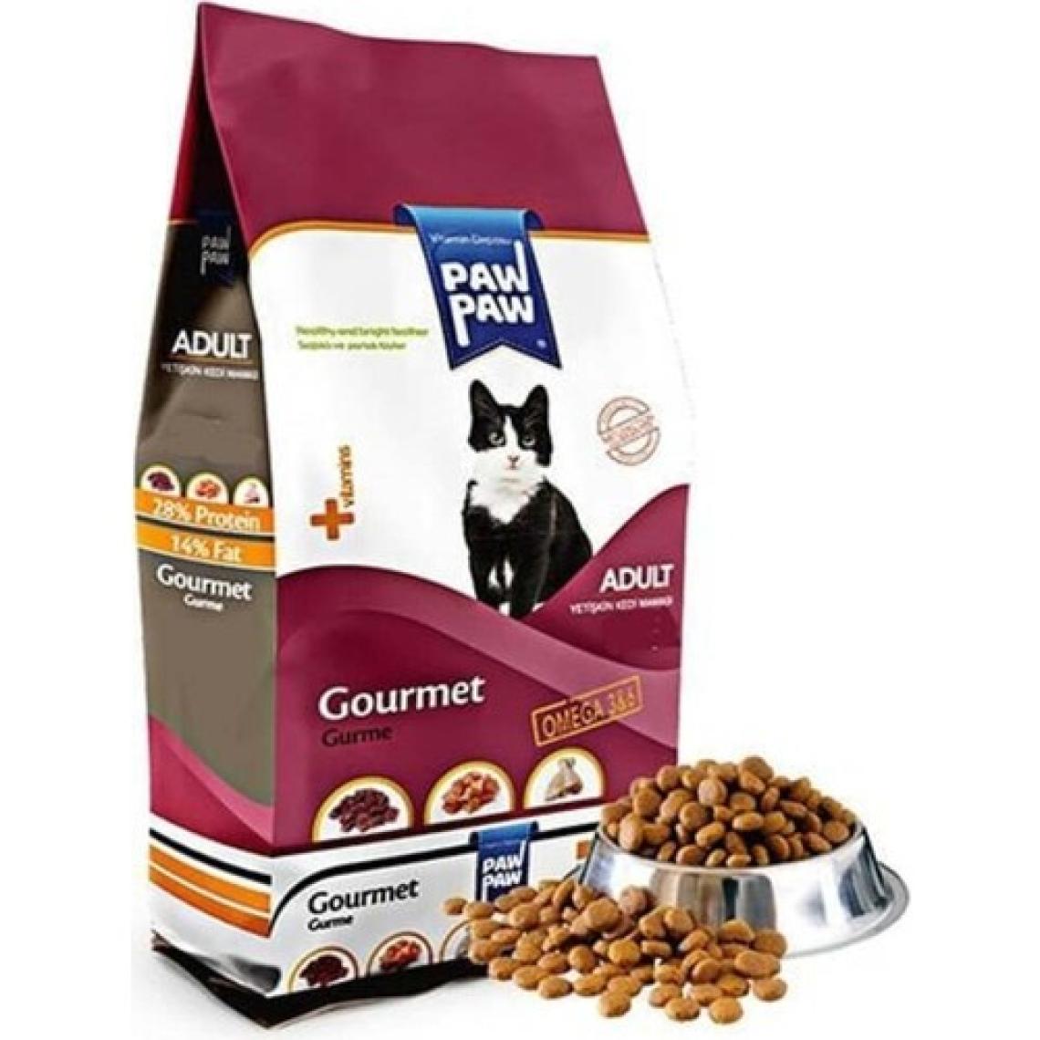 Pawpaw Gurme Yetişkin Kedi Maması - Kuzu, Balık, Tavuk, Pirinç ve Mısır ile Zenginleştirilmiş, Omega 3-6 Desteği ile, 15 Kg