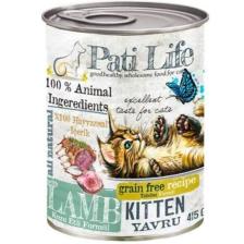 Pati Life Kitten Kuzu Etli 415 gr 24'lü Yavru Konserve Kedi Maması