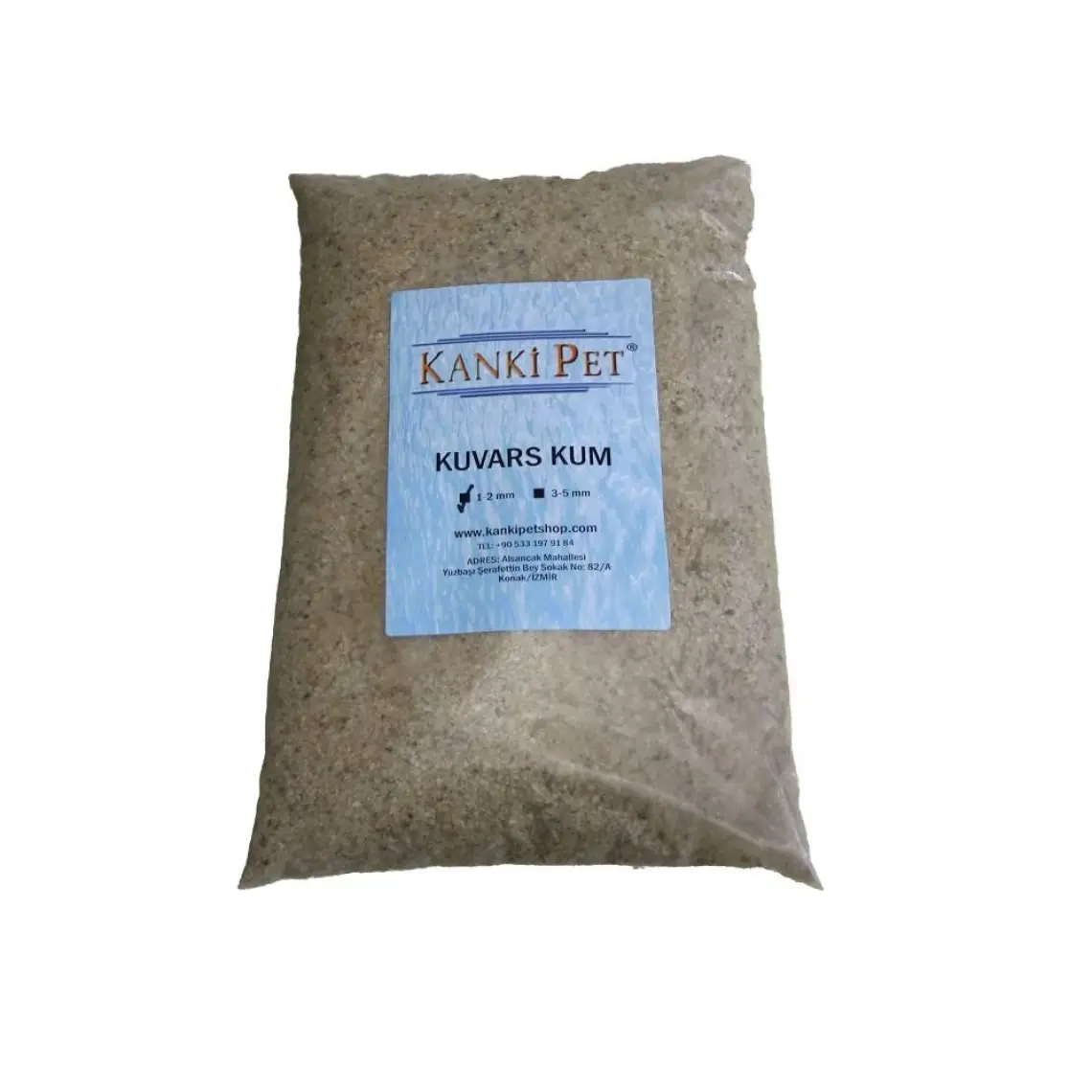 Kanki Pet Akvaryum Kuvars Kum 10 kg ( 2-3 mm )