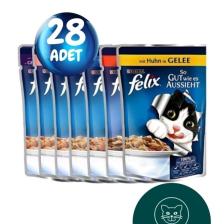 Felix Pouch Yaş Kedi Maması Karışık Paket 28 Adet