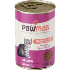Pawmas Tavuklu Yavru Kedi Konservesi 400 gr