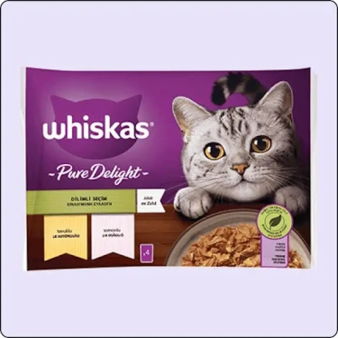 Pouch Pure Delight Jöle Içerisinde Tavuklu Ve Somonlu Yetişkin Konserve Kedi Maması 4 Adet 8