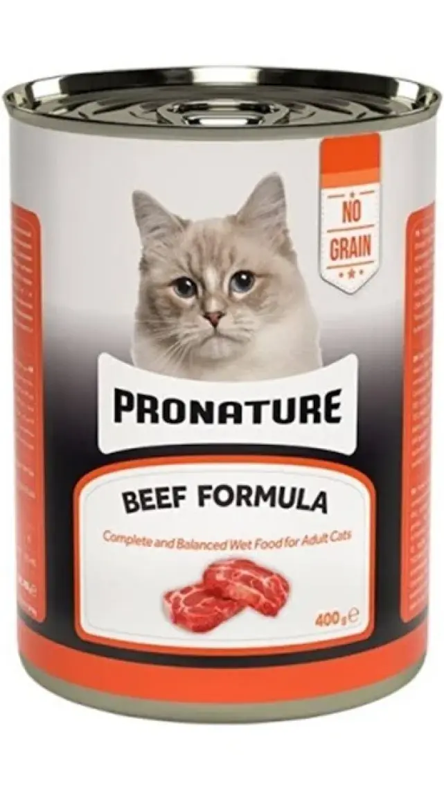 Cosmopol Store Pronature Tahılsız Sığır Etli Ezme Yetişkin Kedi Konservesi 400 gr