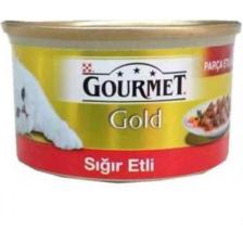 Gourmet Gold Soslu Parça Sığır Etli 85 gr Yetişkin Konserve Kedi Maması