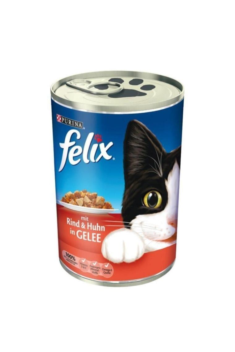 Felix Sığır Etli ve Tavuklu 400 gr Yetişkin Konserve Kedi Maması