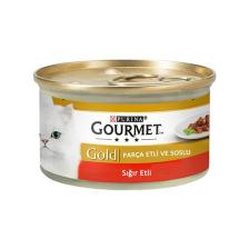Gourmet Gold Sığır Etli  Parça Etli Soslu 85 gr 24 Lü Kedi Konservesi Avantaj Paketi