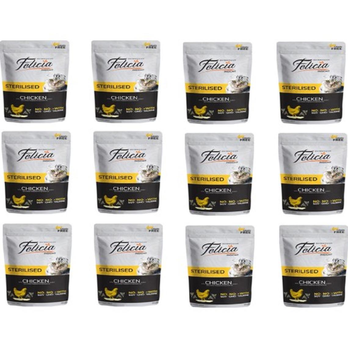 Felicia Tahılsız Tavuklu Kısırlaştırılmış Kedi Yaş Maması 85 gr x 12 Adet