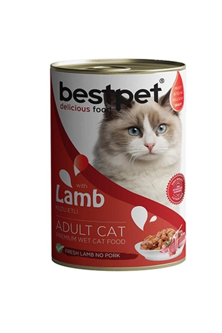 Bestpet Kuzu Etli 400 gr Yetişkin Konserve Kedi Maması