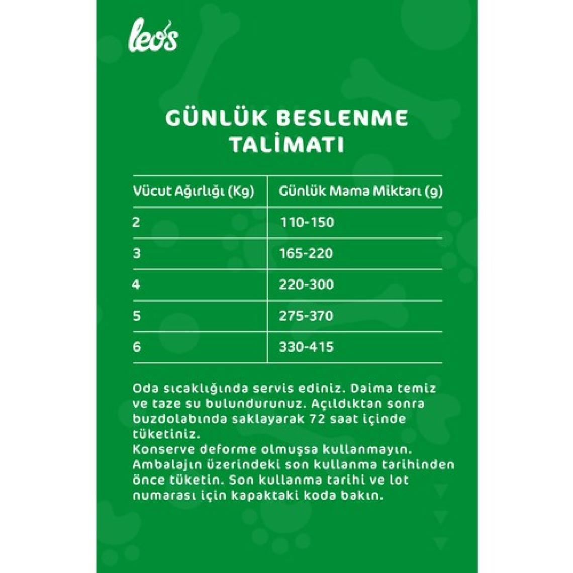 Leos Tavuk Parça Etli Soslu Kedi Konservesi 12x400 Gr