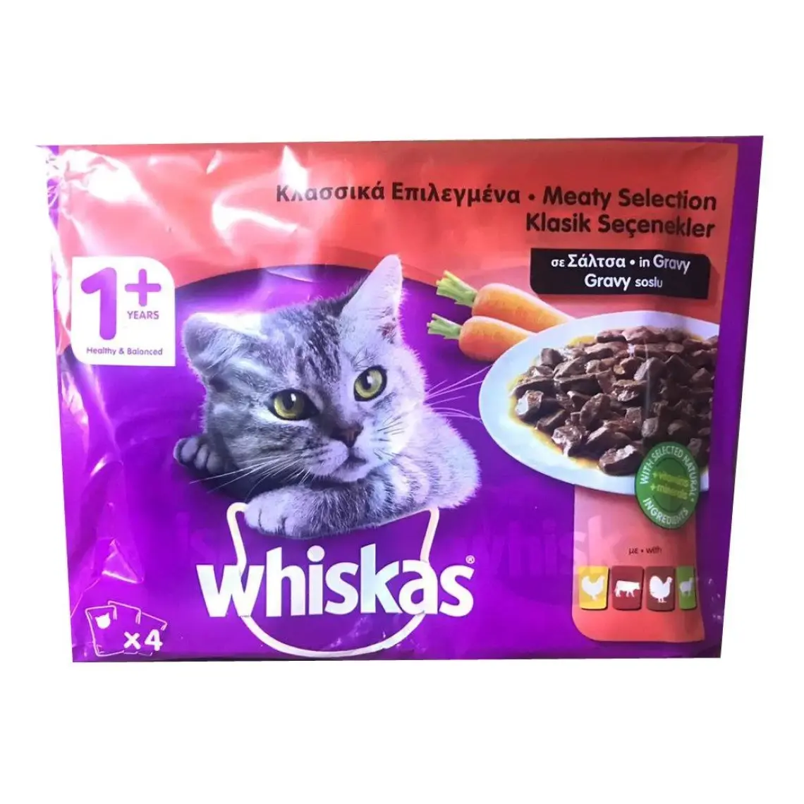 Whiskas Ördek Sebze 4x100 g Kedi Maması