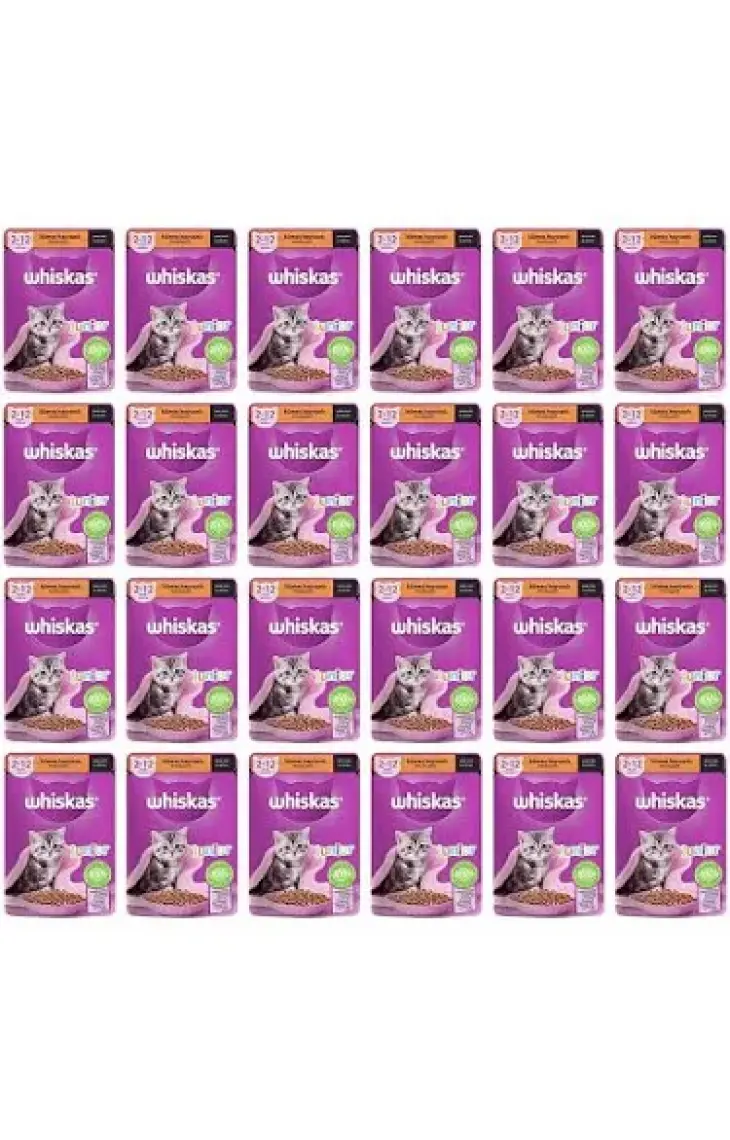 Whiskas Pouch Yavru Kümes Hayvanlı Yaş Kedi Maması 85 Gr x 24 Adet
