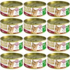 Nutri Feline Tahılsız Sığır Etli Kedi Konservesi 85 gr - 12 Adet