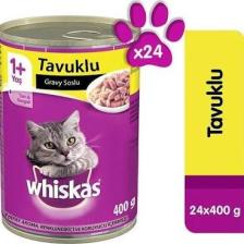 Whiskas Tavuklu Konserve Kedi Maması 400 Gr x 24 Adet