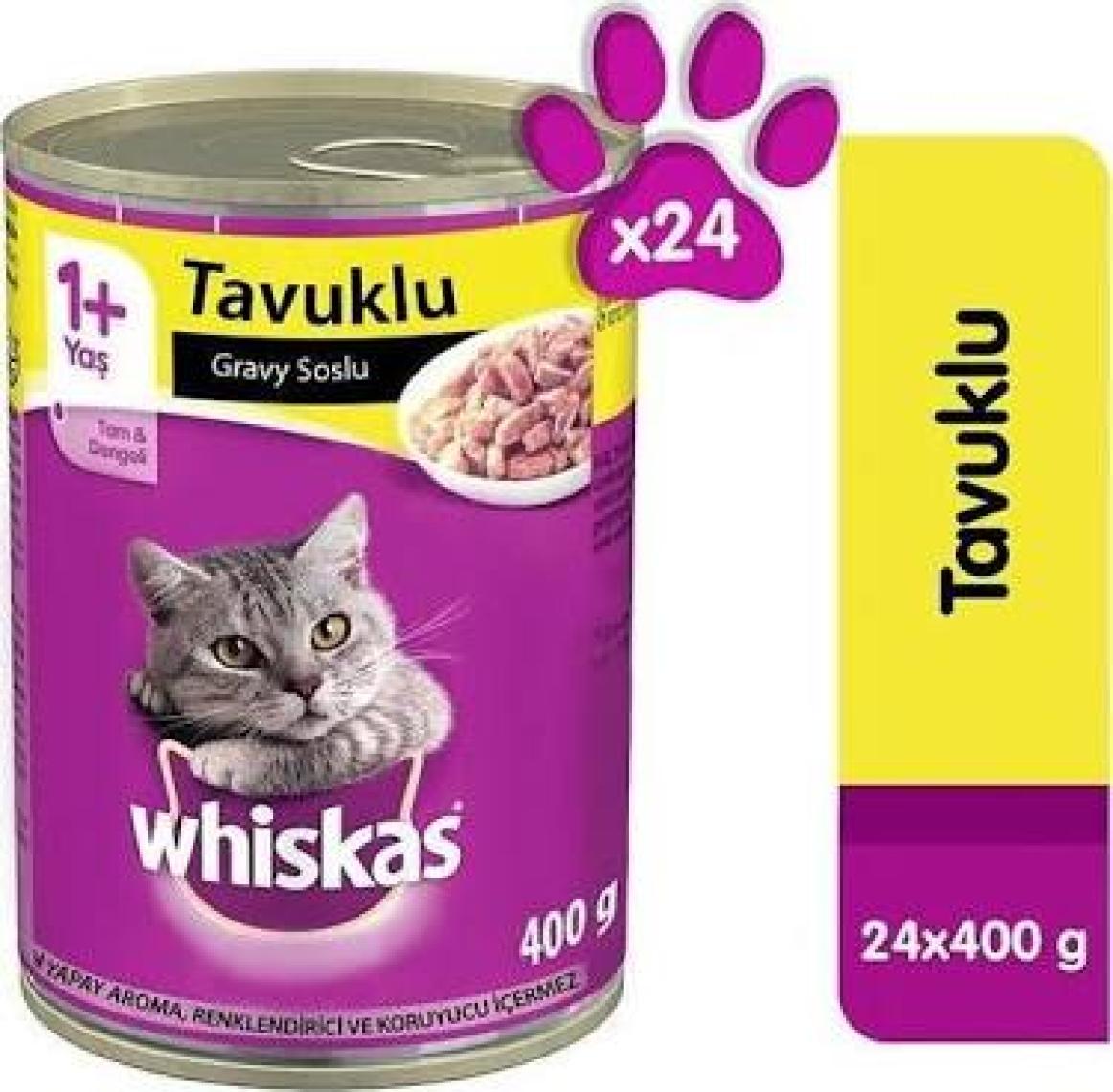 Whiskas Tavuklu Konserve Kedi Maması 400 Gr x 24 Adet