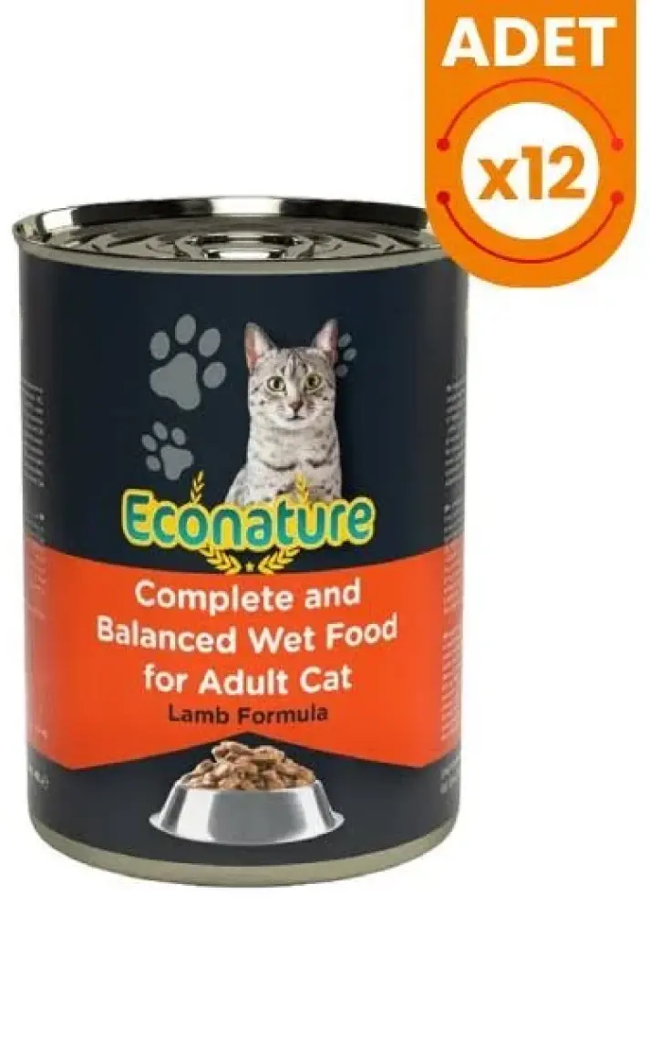 Econature Kuzu Etli Kedi Konserve 400 gr