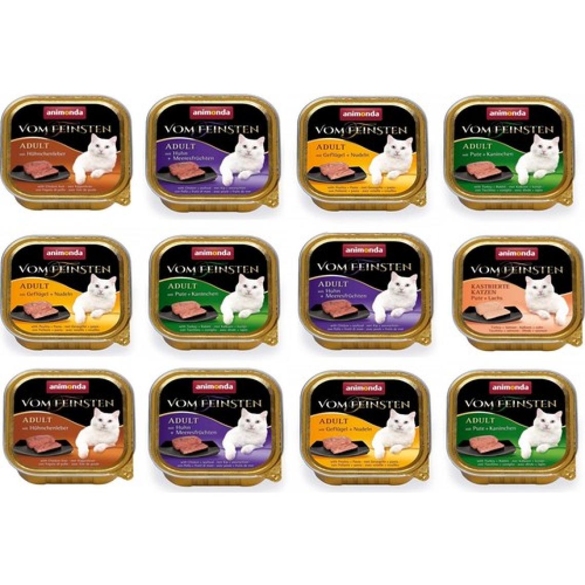 Animonda Vom Feinsten Kedi Yaş Maması 100 g Karışık 12'li Paket