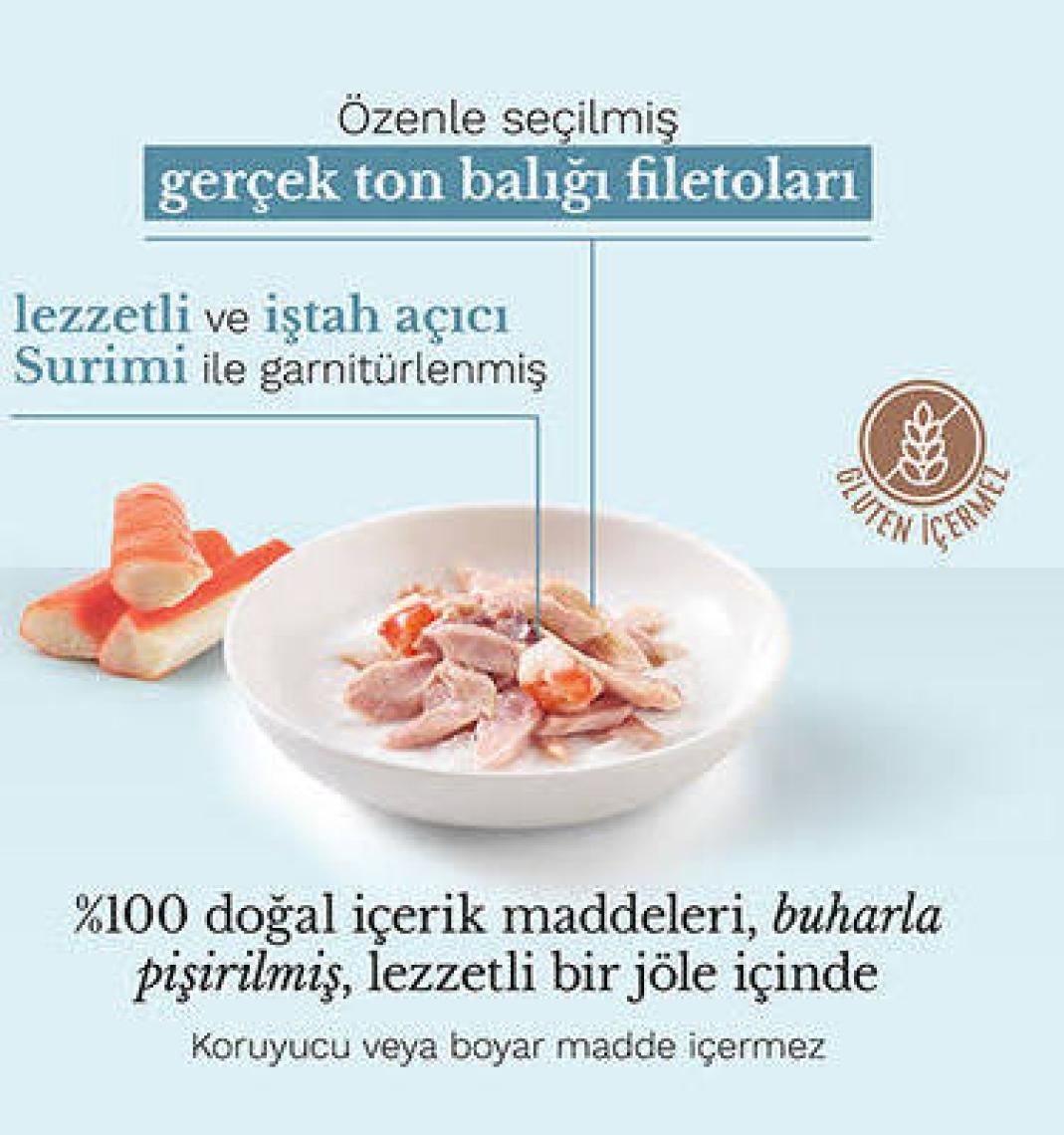 Schesir  Ton Balığı ve Yengeç Etli Jöleli Kedi Konservesi 85gr