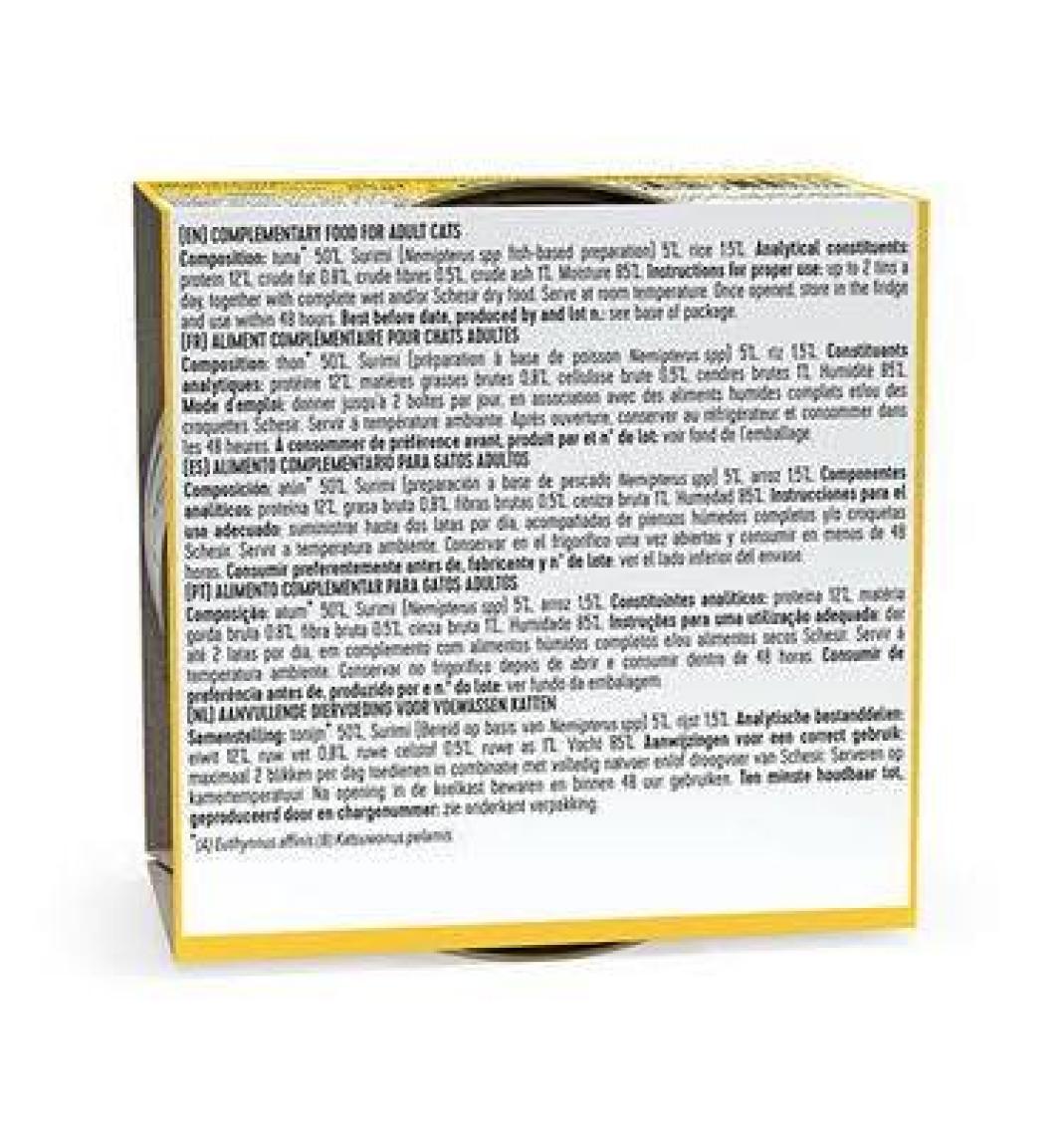 Schesir  Ton Balığı ve Yengeç Etli Jöleli Kedi Konservesi 85gr