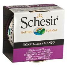 Schesir Cat Jelly Ton Balıklı Ve Sığır Etli Kedi Konservesi 85 Gr