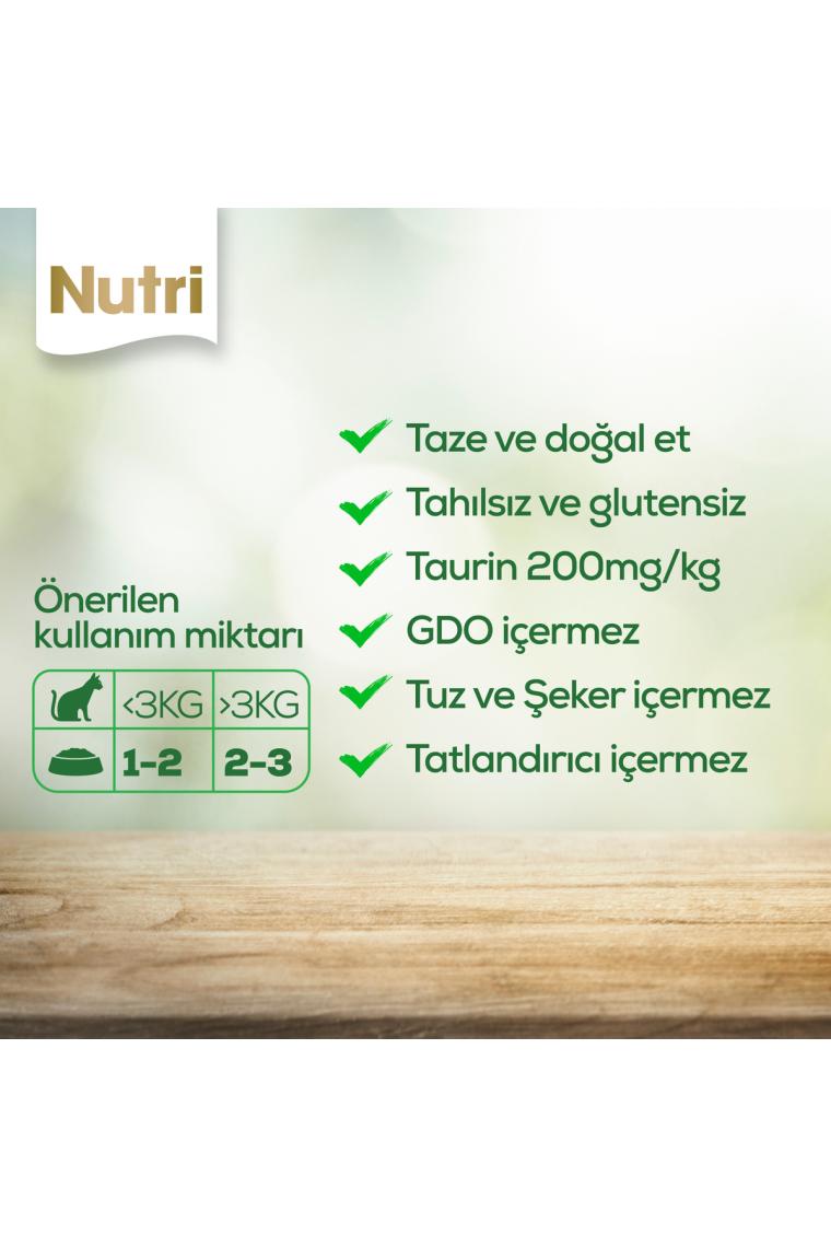Nutri Feline Grain Free Tuna Pate with Trout Adult Cat Tahılsız Ton Balıklı ve Alabalıklı Yetişkin Kediler İçin Yaş Kedi Maması 85gr