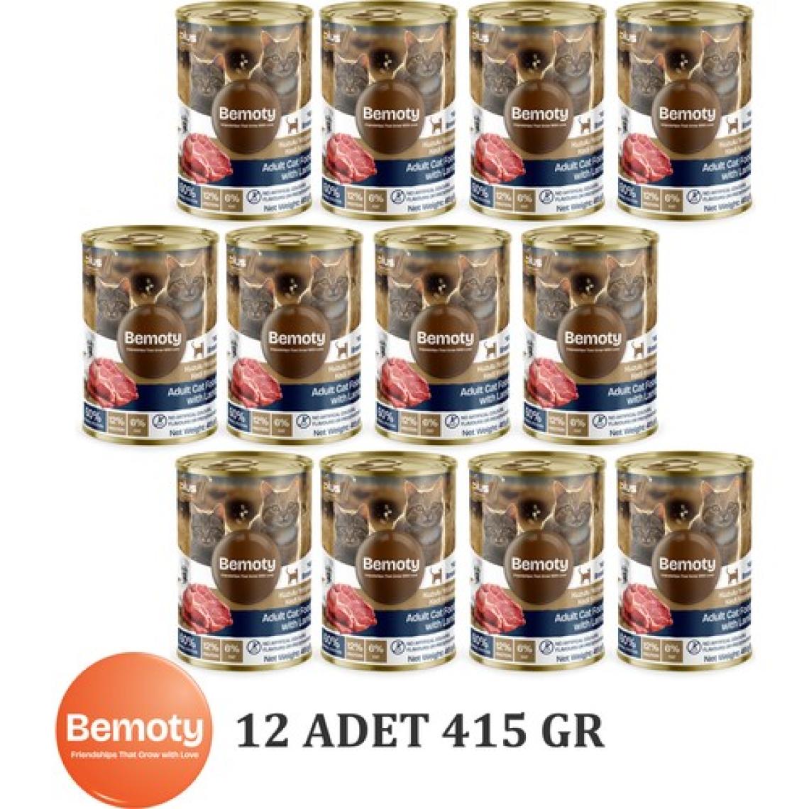 Bemoty Kuzu Etli Kedi Konservesi 12 Adet