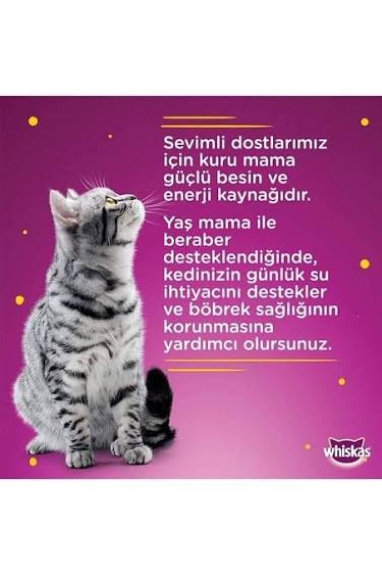 Whiskas Pouch Tastymix Sos Içinde Kuzulu Tavuklu ve Havuçlu Yetişkin Kedi Konservesi 28 Adet 85 gr