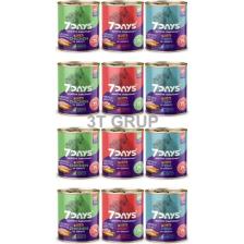7days Karışık Kedi Konservesi Yetişkin 3 Çeşit 415 gr x 12 Adet