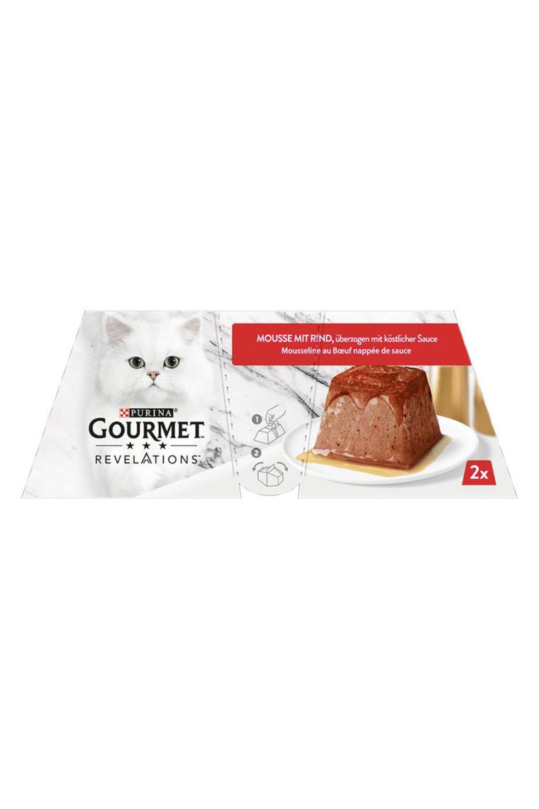 Gourmet Gold Revelations Somon Balıklı Etli Ezme Konserve Kedi Maması 2 x 57 gr