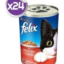 Felix Sığır Etli ve Tavuklu 400 gr 24'lü Yetişkin Konserve Kedi Maması