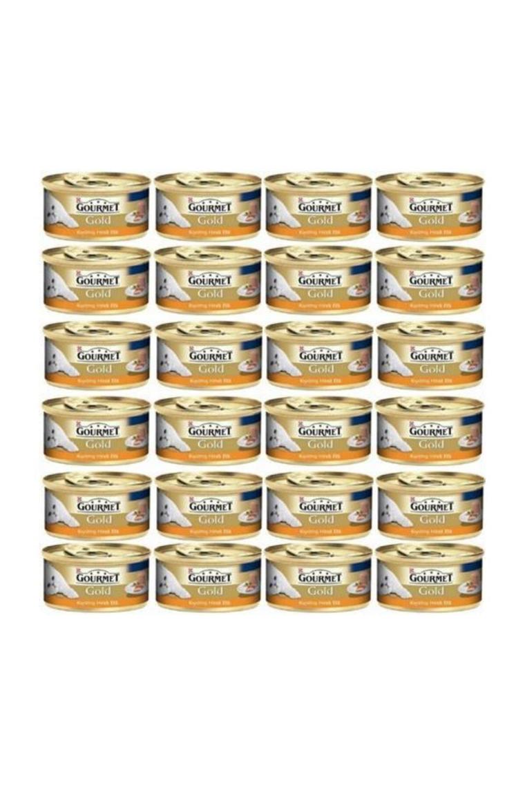 Gourmet Kıyılmış Hindili 85 gr 24'lü Yetişkin Konserve Kedi Maması
